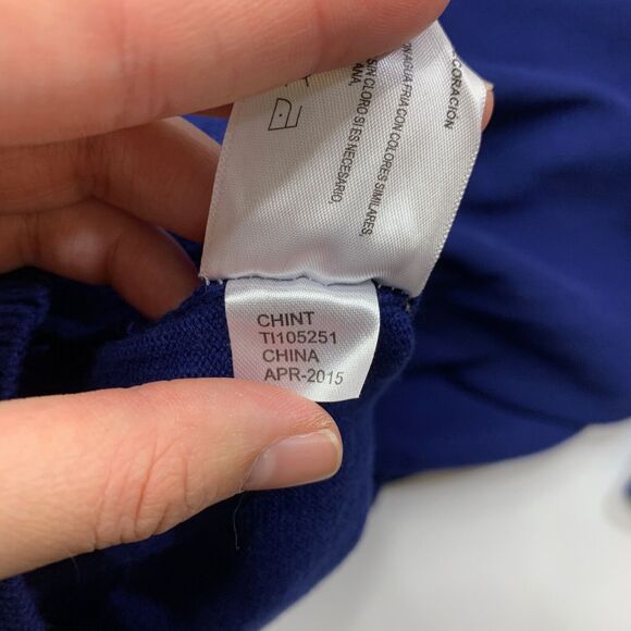 Greg Norman Sweater Mens XL Extra Large Royal Blue Cotton V Neck Pullover - Picture 10 of 12